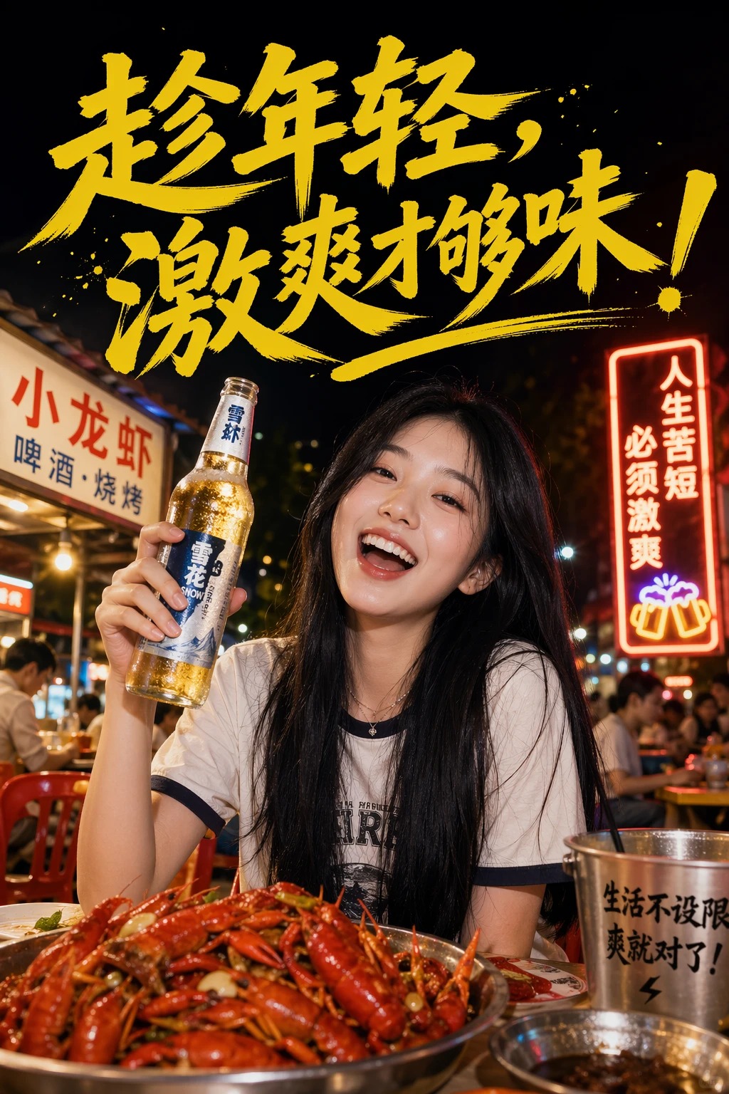 夜宵摊畅饮主题海报
