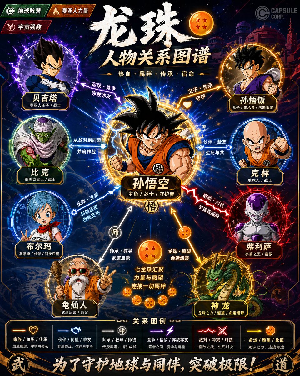 角色关系图谱海报（火影忍者）