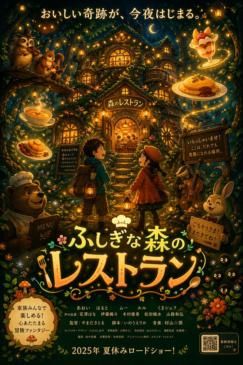 奇幻森林餐厅动画电影海报