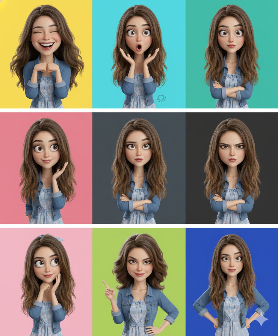 制作一组有趣的3D自画像