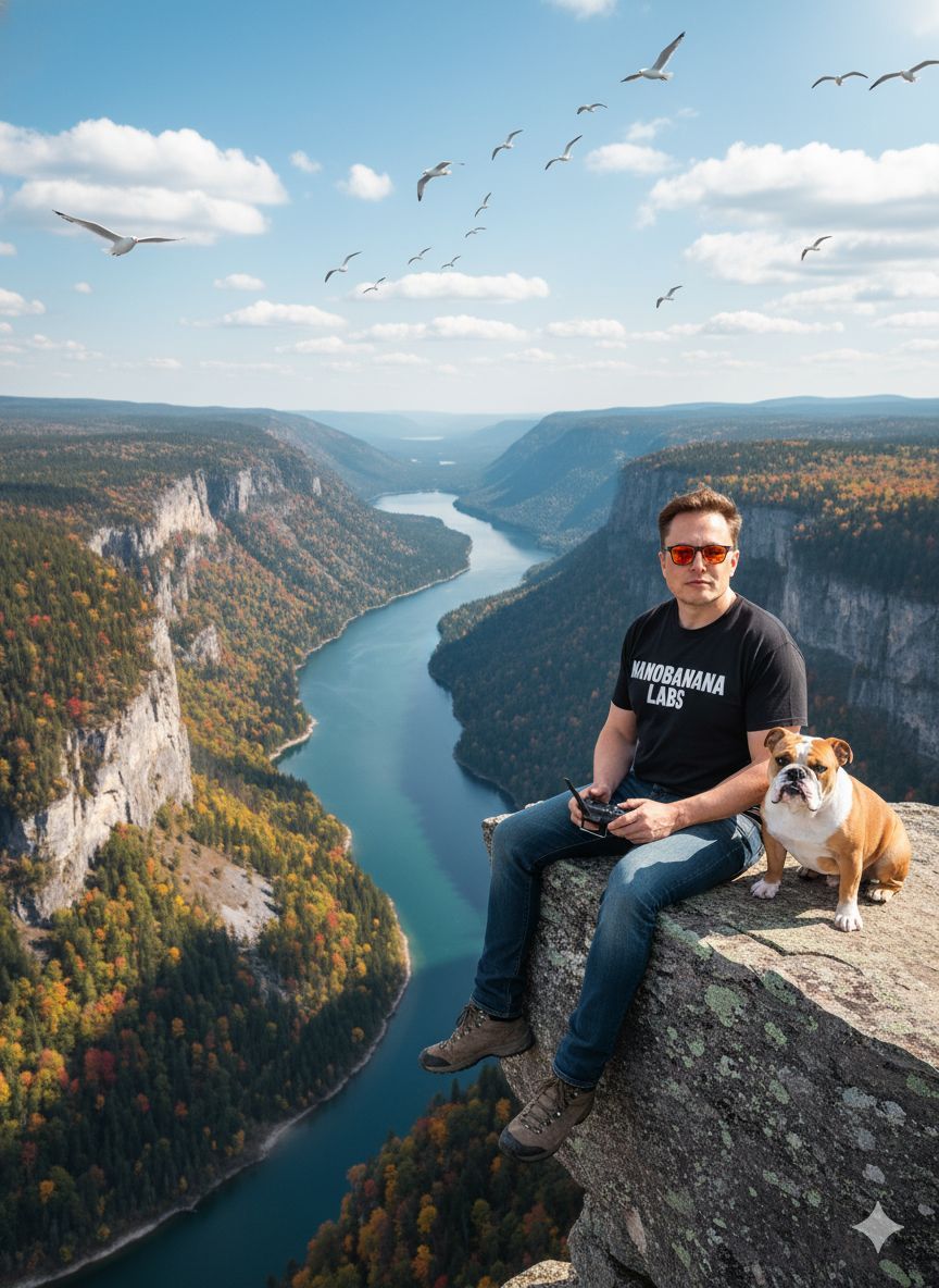 悬崖边缘与爱犬共赏飞行之乐