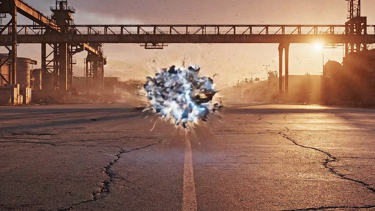 Veo3 JSON提示：酷炫的福特野马组装场景