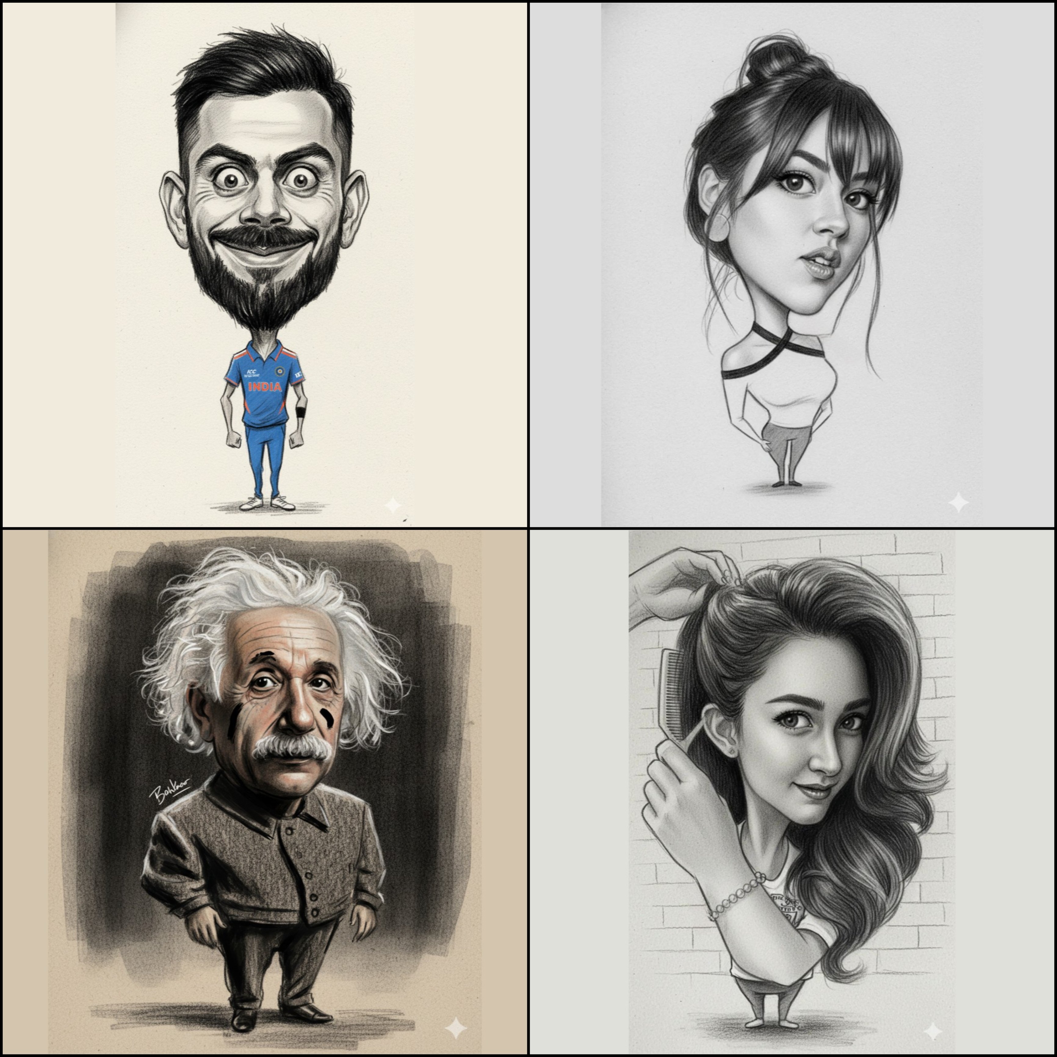 3D卡通素描肖像