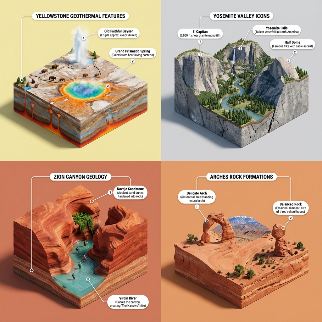 国家公园等距信息图表