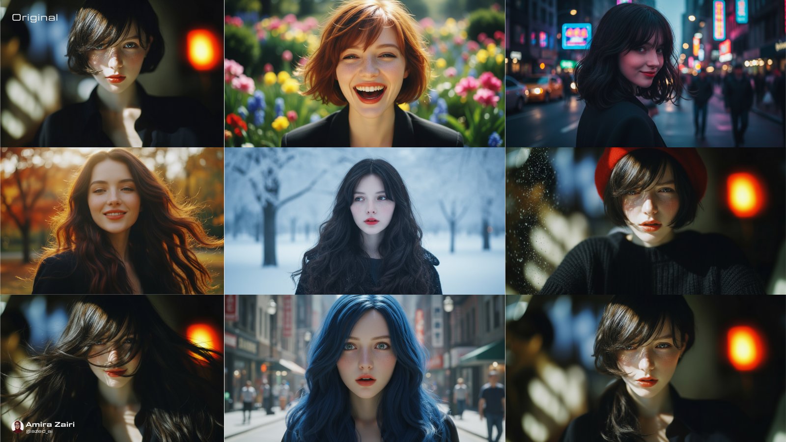 一语多态：情绪、发型与背景的转换艺术