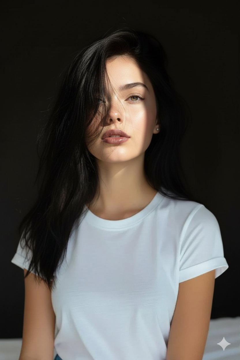 8K高清特写：上传照片中的女性