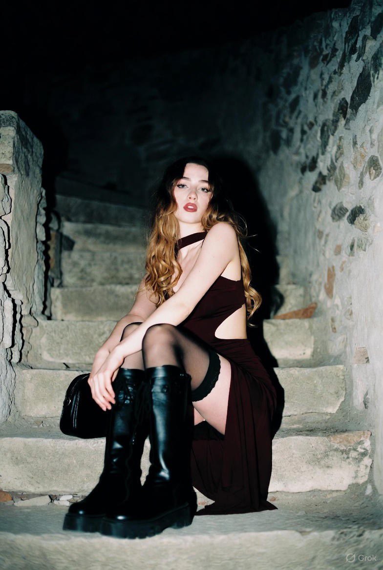 夜色石阶上的AI捕捉