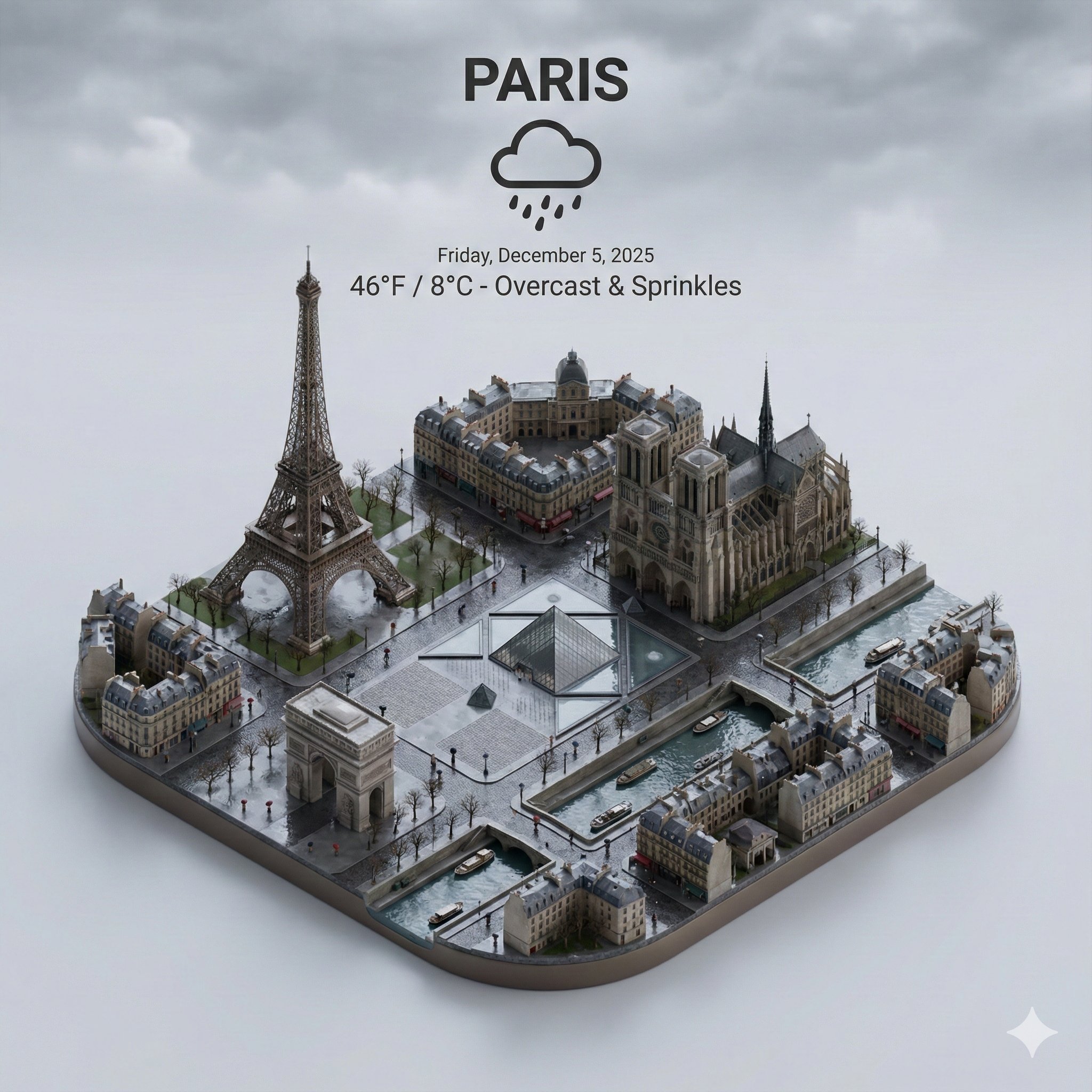 使用Nano Banana Pro创建3D城市风格天气图像