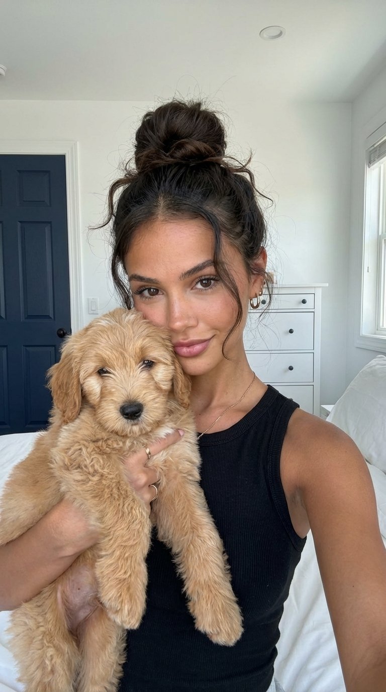 光影与萌犬：绝美自拍