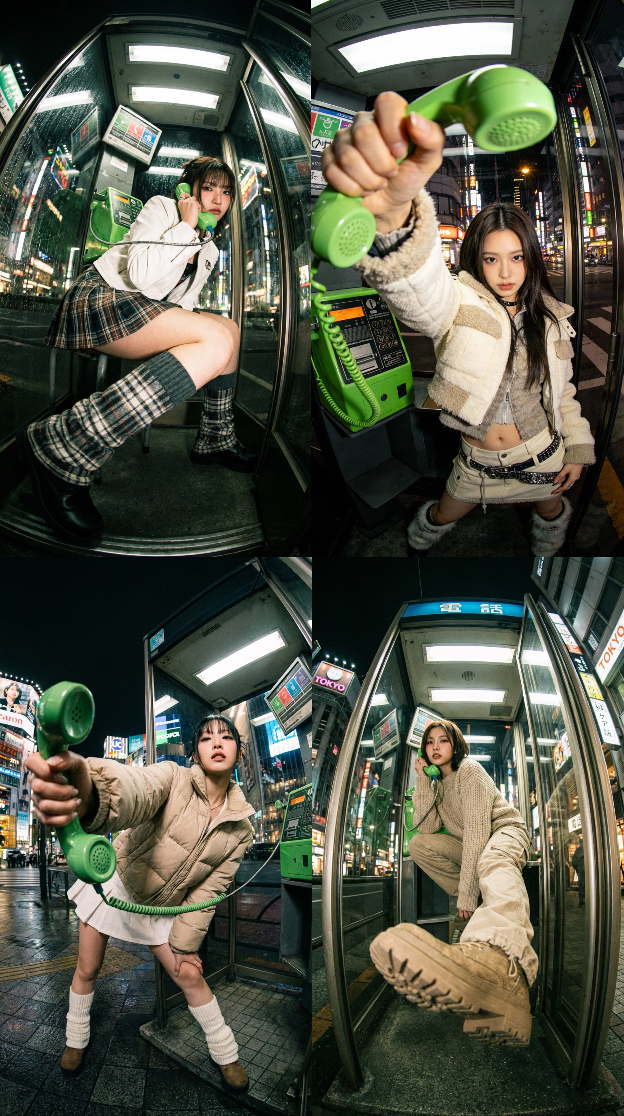 纳米香蕉专业版：东京夜景电话亭极端广角编辑