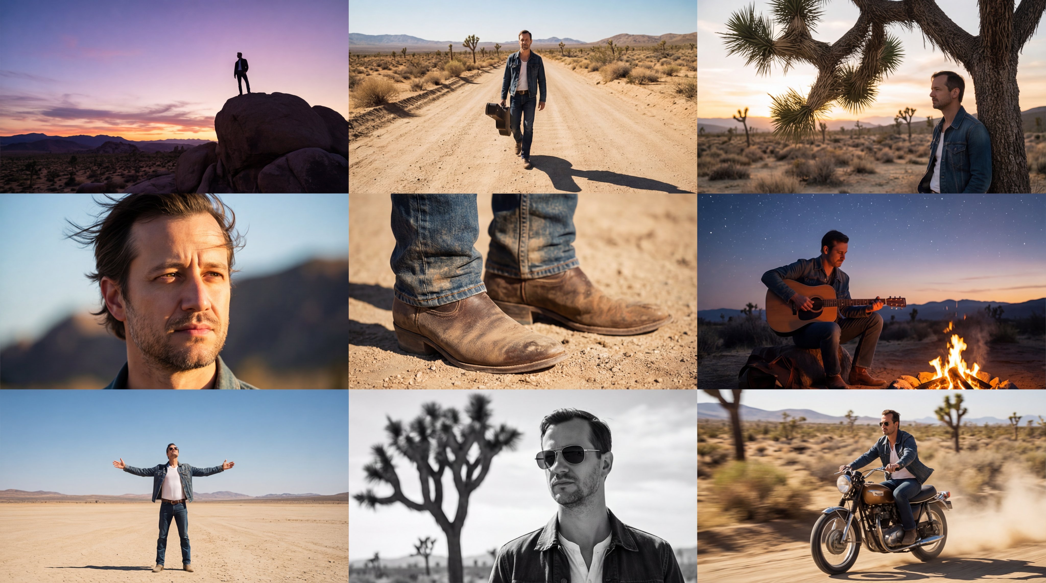 沙漠风情摇滚专辑封面摄影