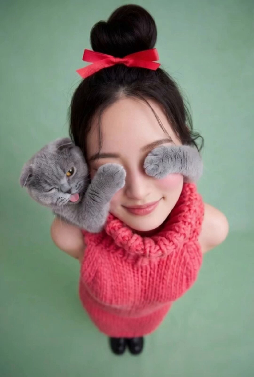 原始图像的极端广角视角和动态姿态混剪编辑