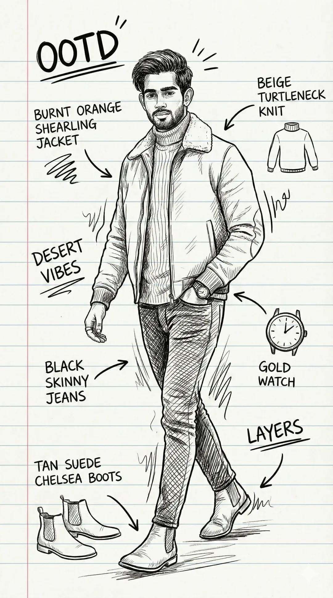 Gemini Ai 纳米香蕉3 Pro 手绘穿搭解析