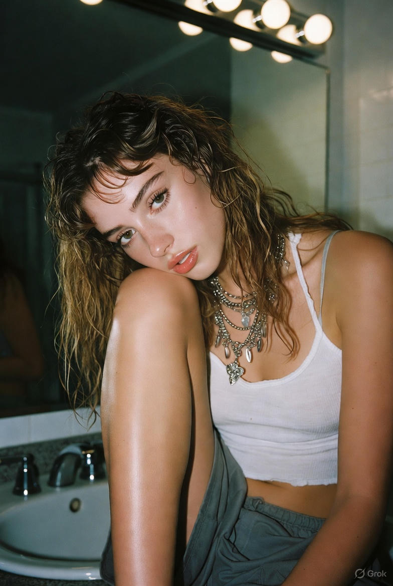 现代浴室中的沉思者