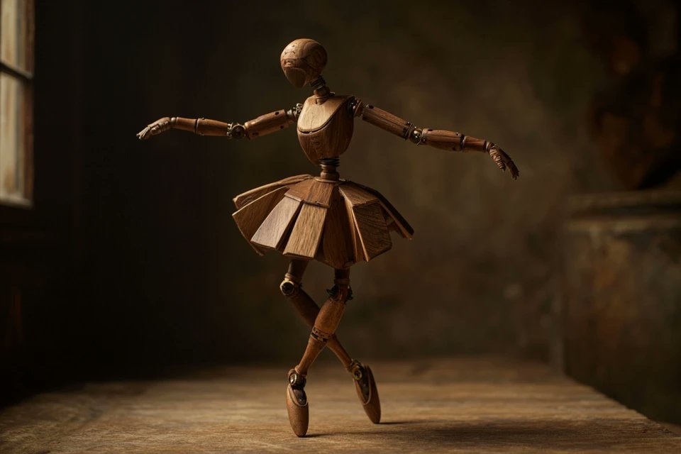 木质自动化人物雕像