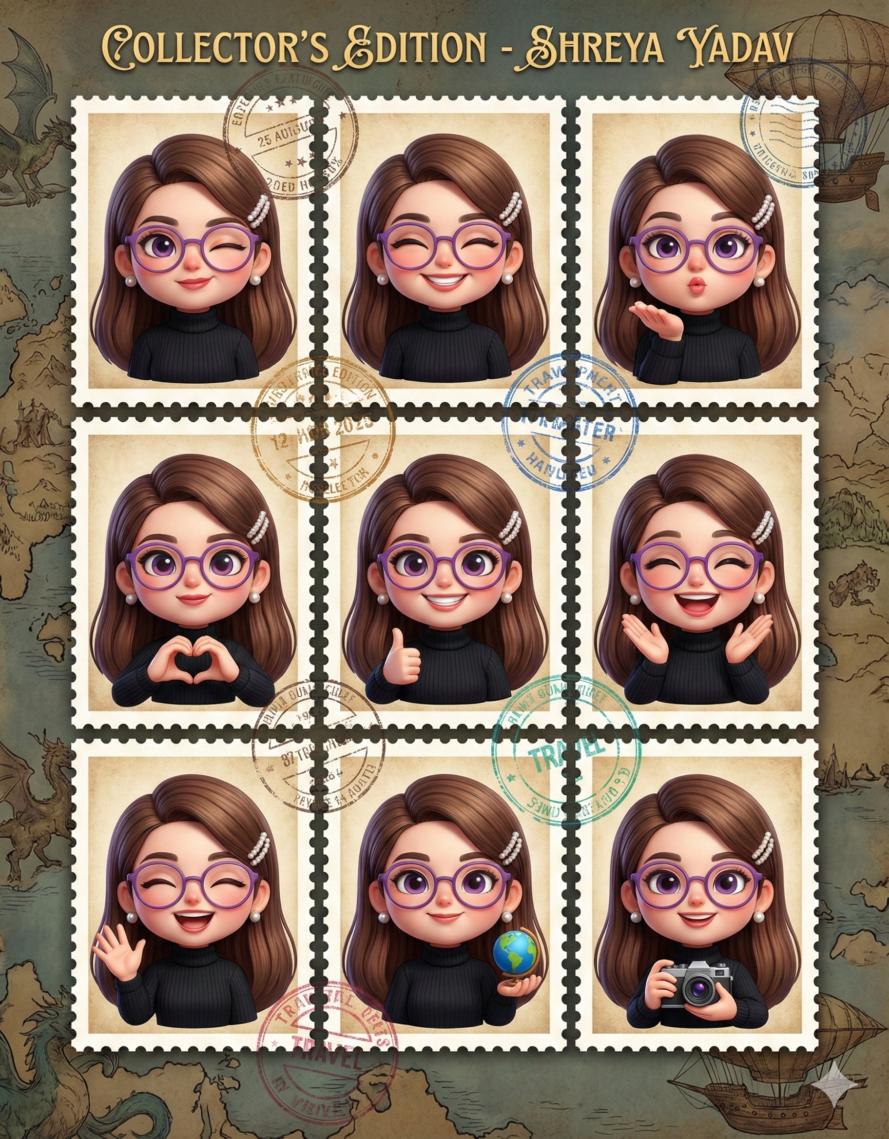 欢乐人物收藏邮票