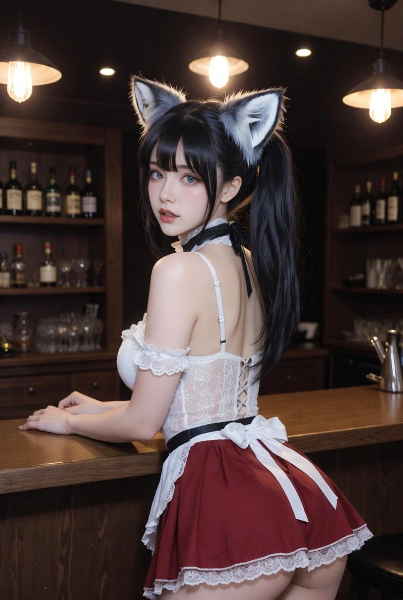 夜晚的 cozy 麦田咖啡或私人酒吧