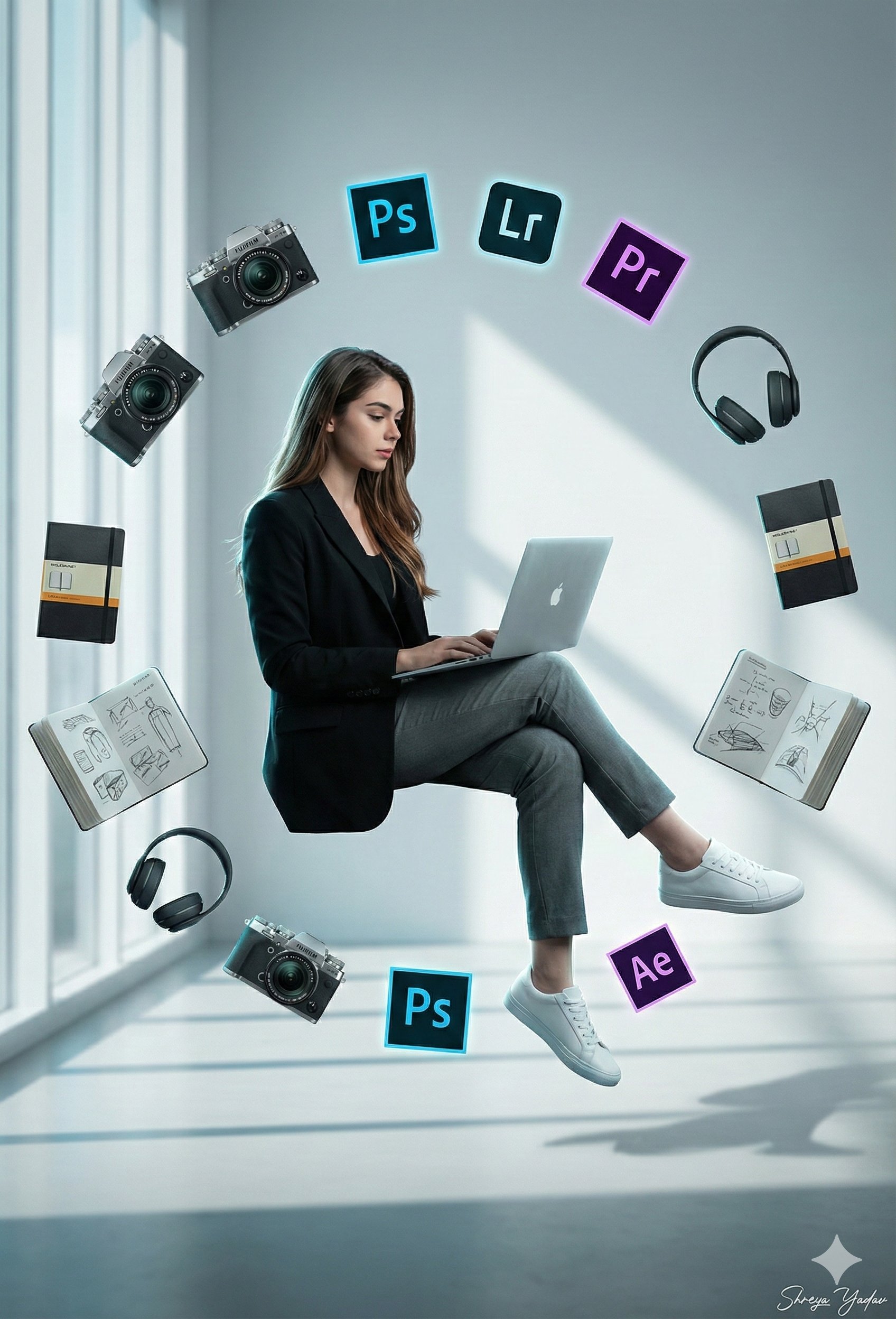 创意灵感飞扬：AI技术下的悬浮人像摄影