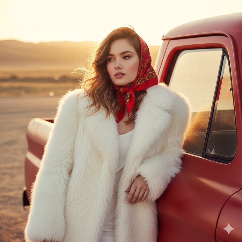 石油美学下的户外时尚插画