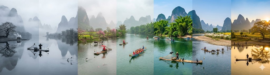 桂林山水四季绝美画卷