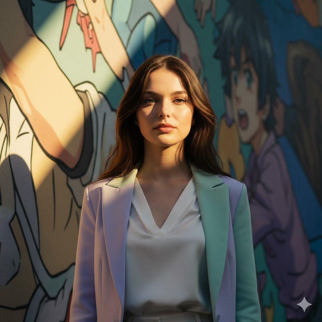 超现实主义电影风格的街头全景