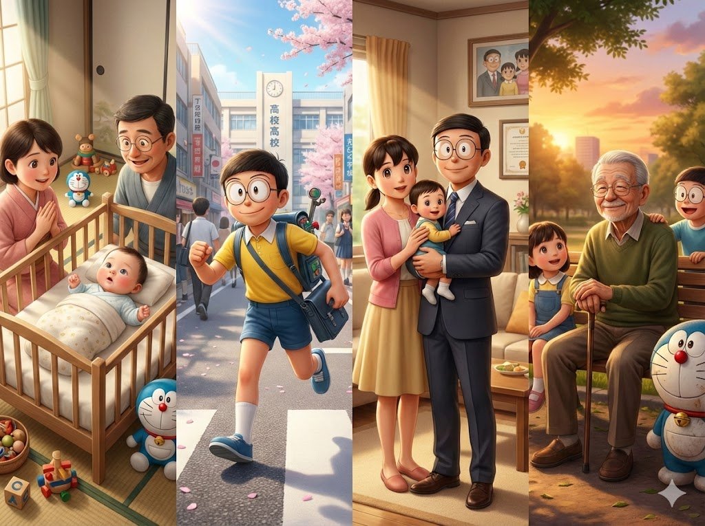 生命的四阶段插画创作方法