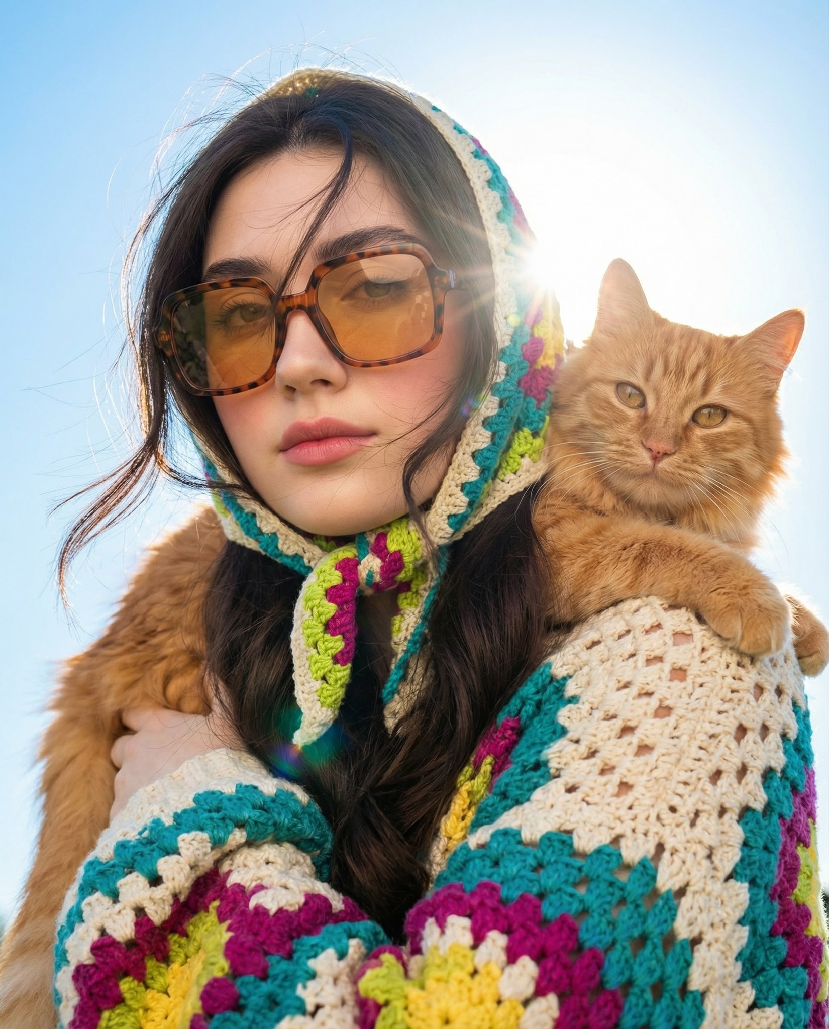 Higgsfield AI橙猫肖像摄影体验