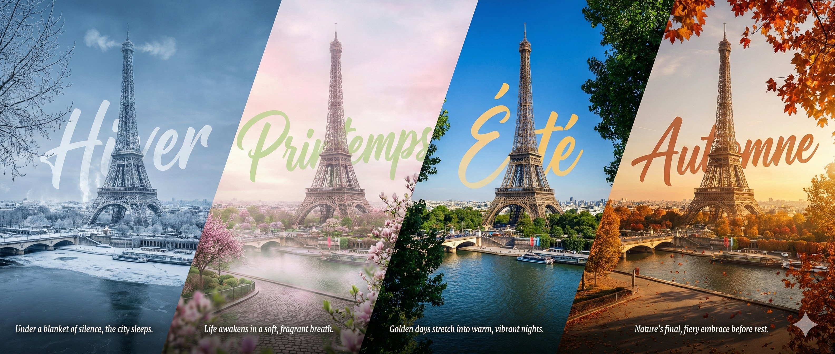 四季对角切分：室内设计与露营时间线