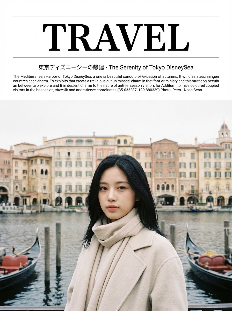 指定キャラクターの旅行写真集：日本雑誌特集ページ