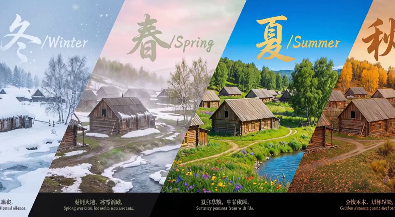 花费1美元！禾木喀纳斯四季美景视频