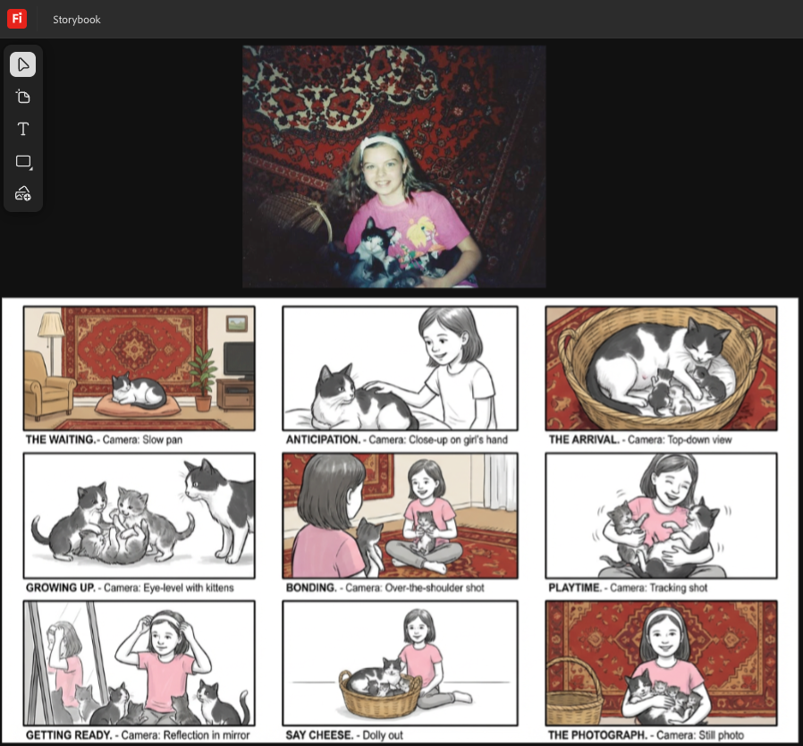 用你的童年照片制作故事书：Google DeepMind Nano Banana Pro + Adobe Firefly Boards