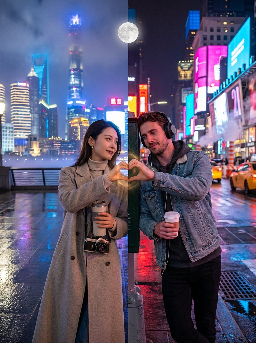 全球比心：跨越时空的爱的桥梁