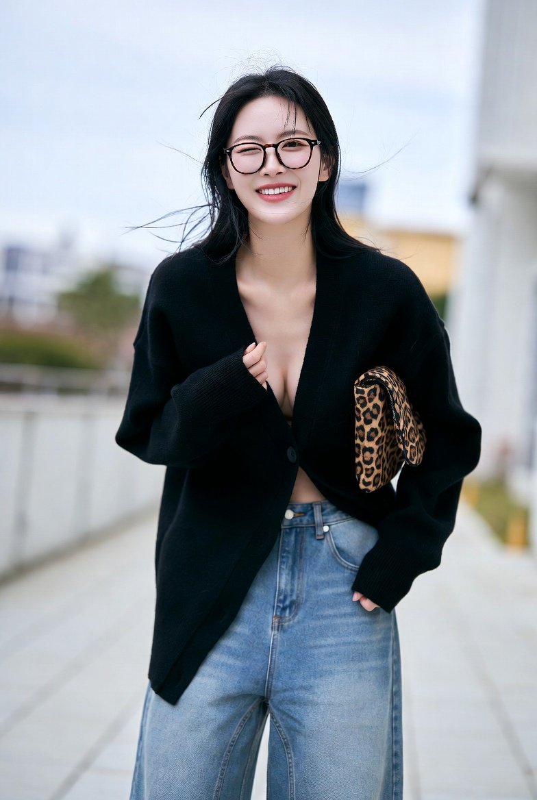 韩风穿搭：优雅休闲的时尚大片