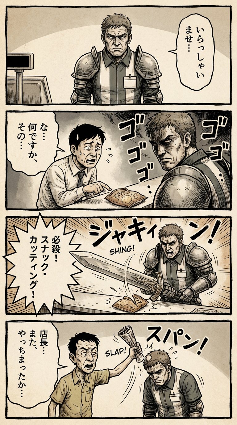 Nano Banana 2（Pro）4コマ漫画試作