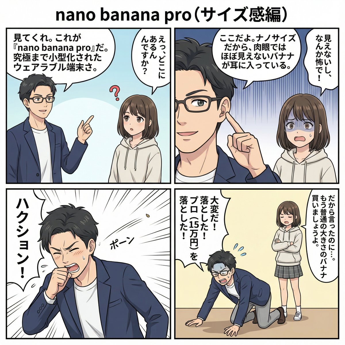 nano banana pro体验报告：从剧本到四格漫画的全部过程