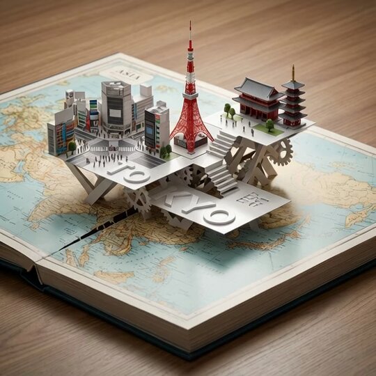 纳米香蕉Pro + Grok：互动亚洲地图