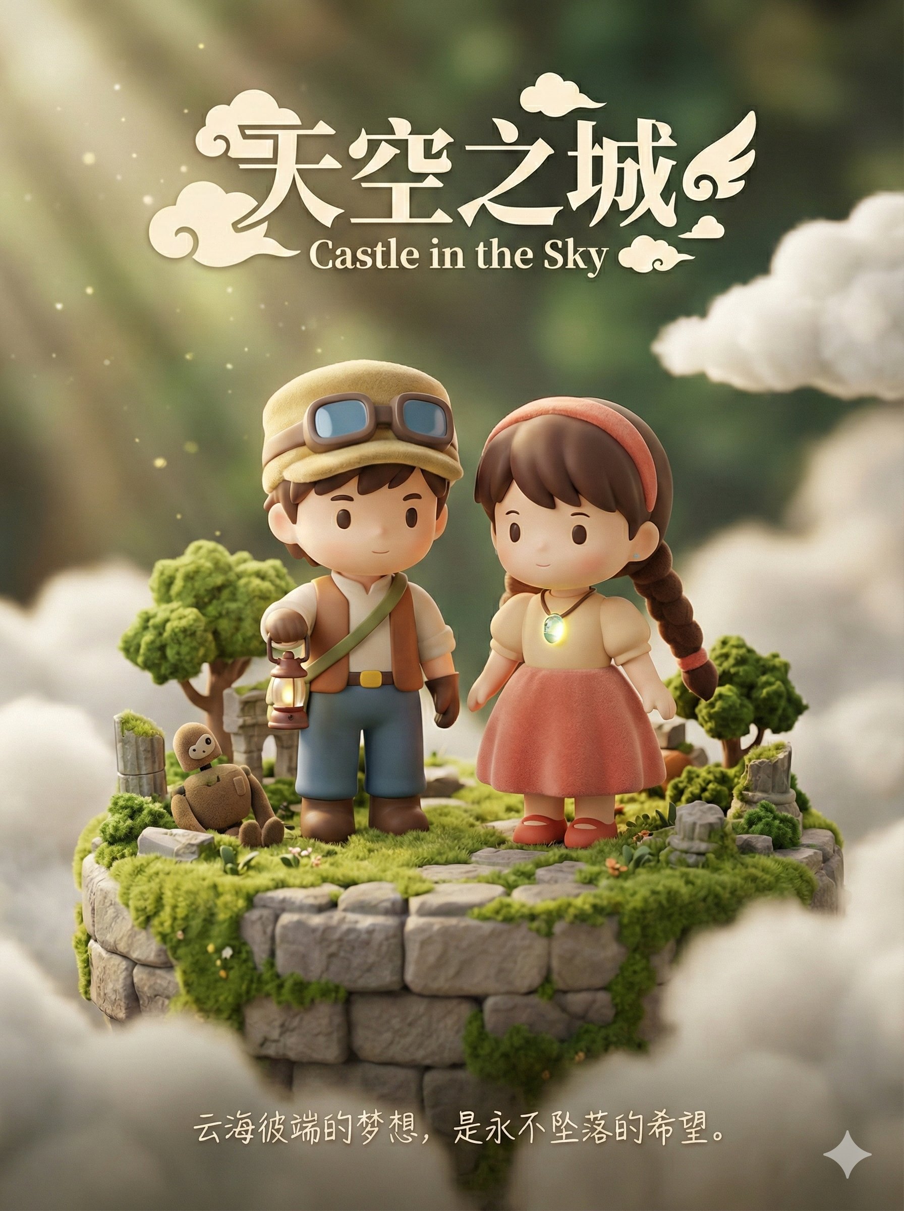 治愈系Q版玩具电影海报风格