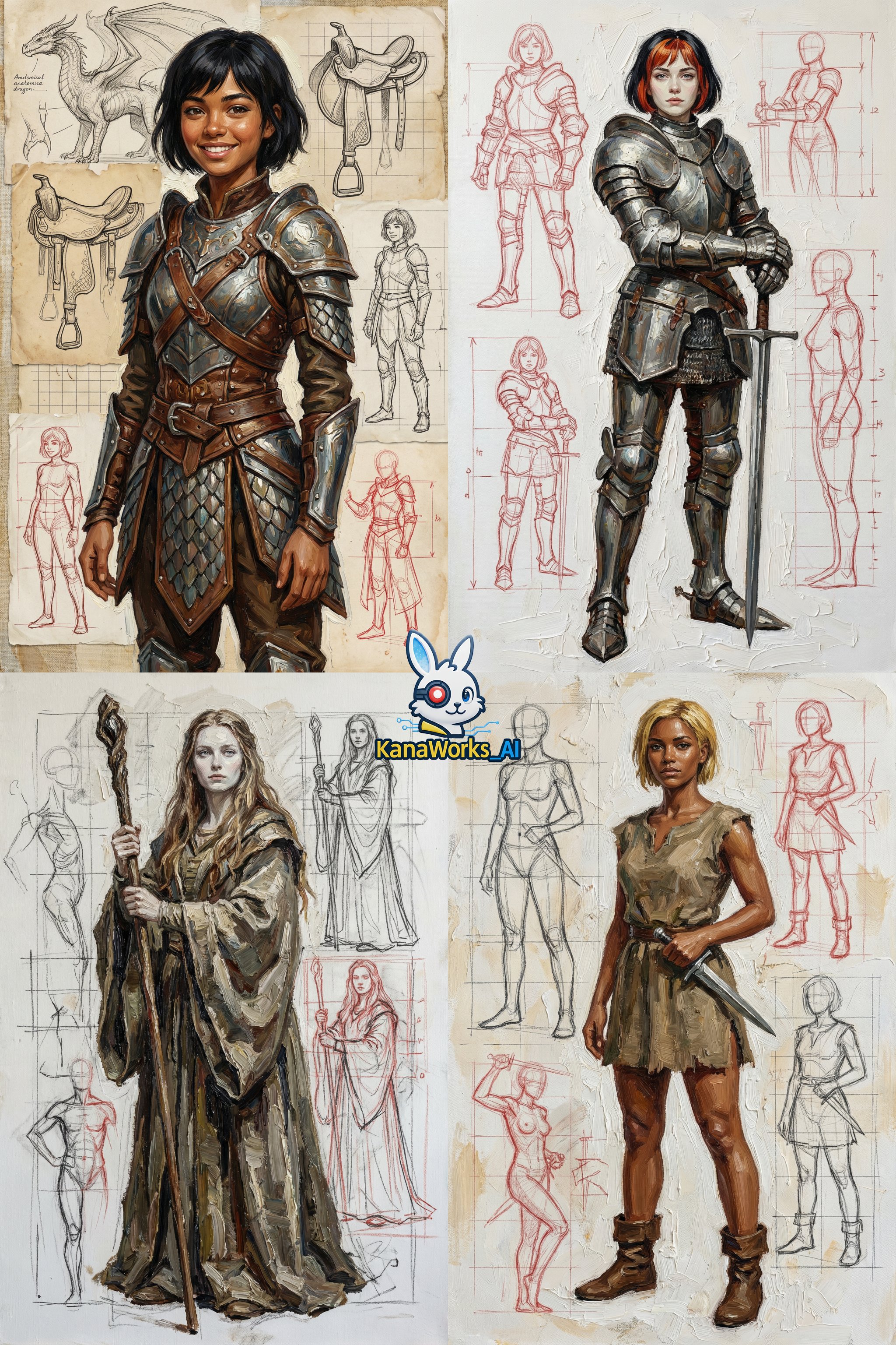 Nano Banana Pro角色设计草图