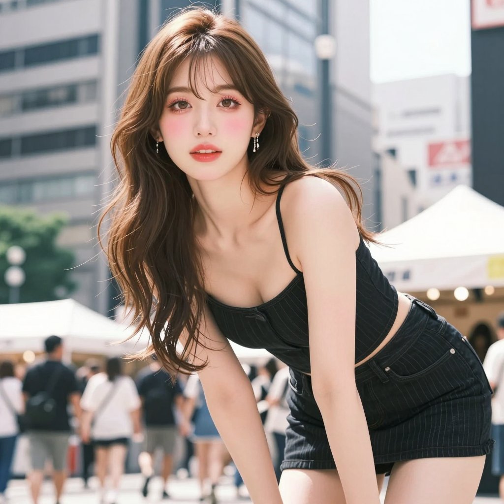 东京街头时尚写真：优雅日系美女模特