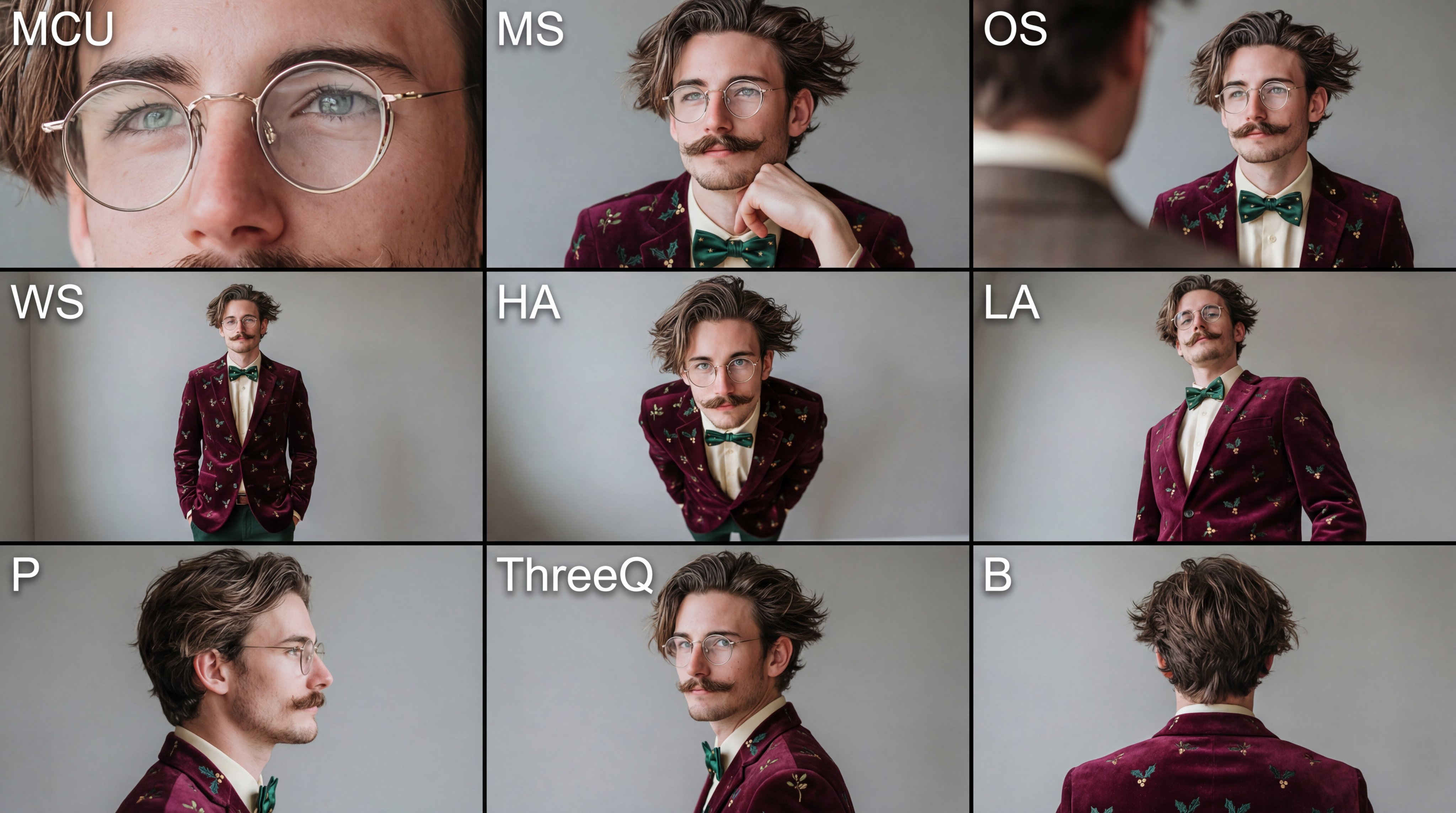 摄影角度参考图表