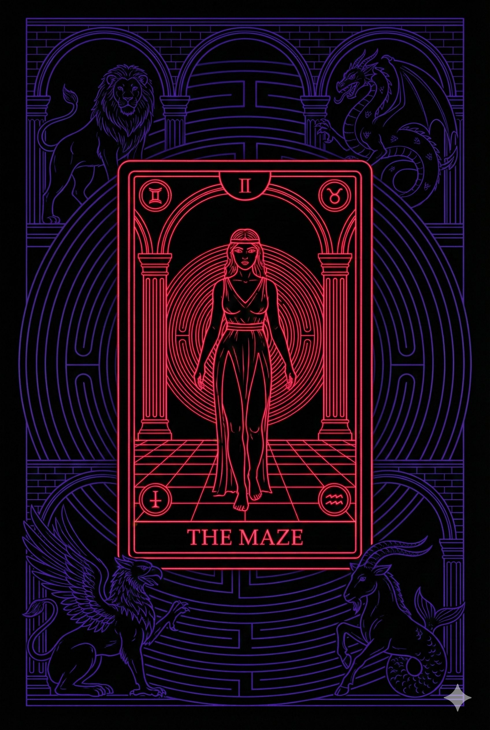 色彩理论中的前进色/后退色塔罗牌画面