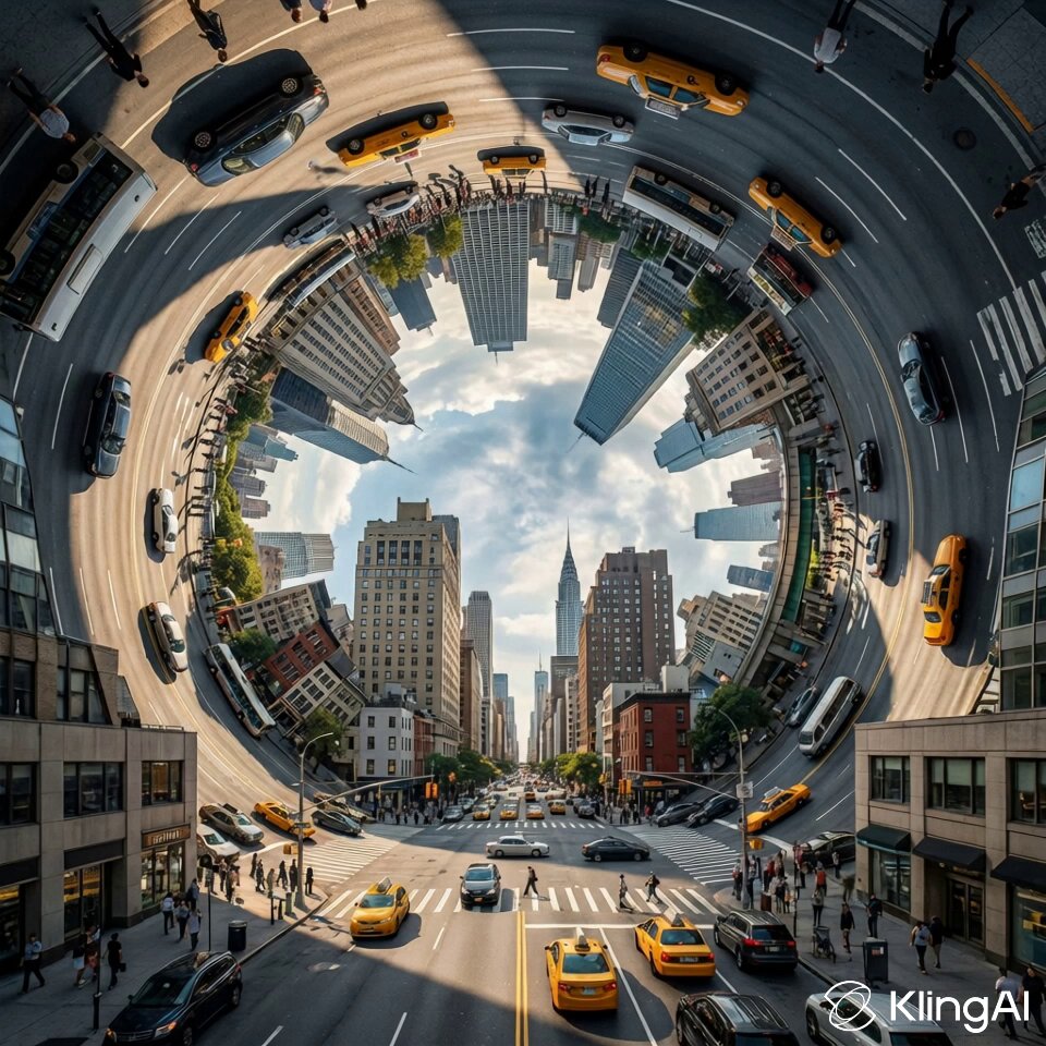 城市街道的奇异视角