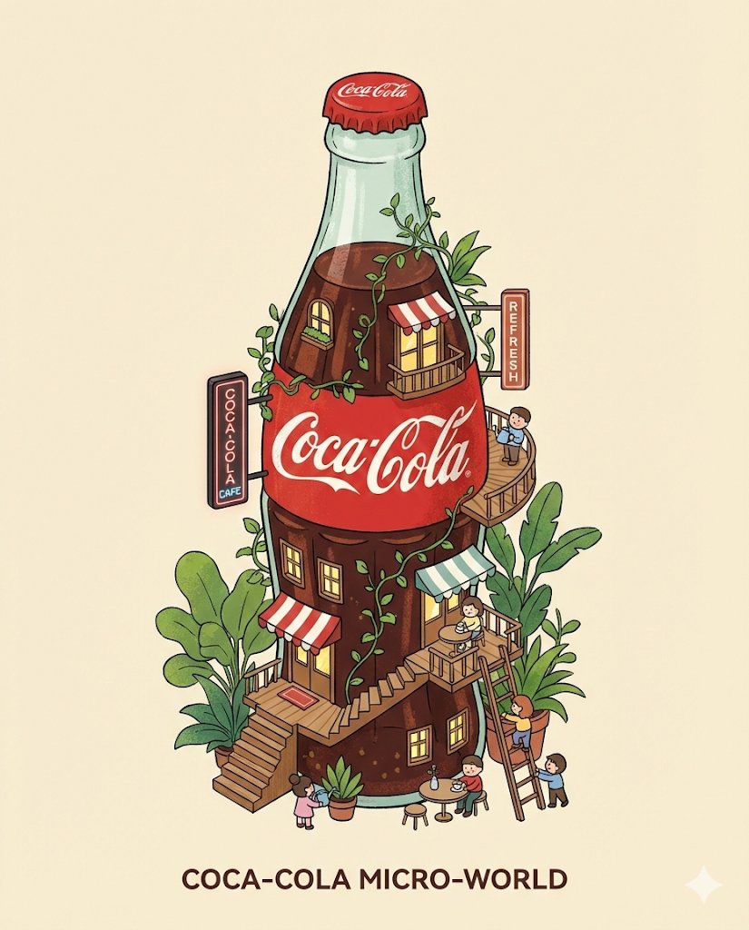 Coca-Cola迷你建筑插画