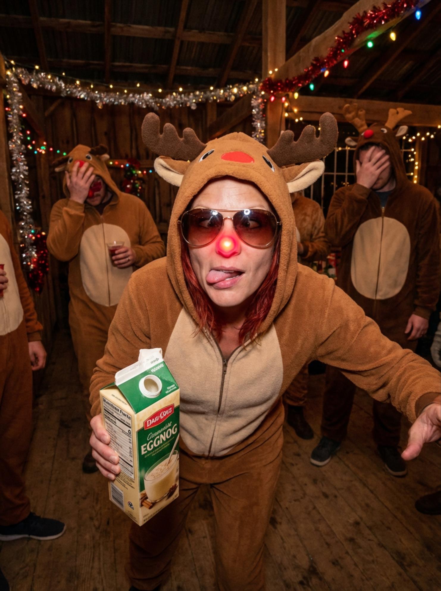 欢乐模式开启：狗狗包裹成圣诞礼物