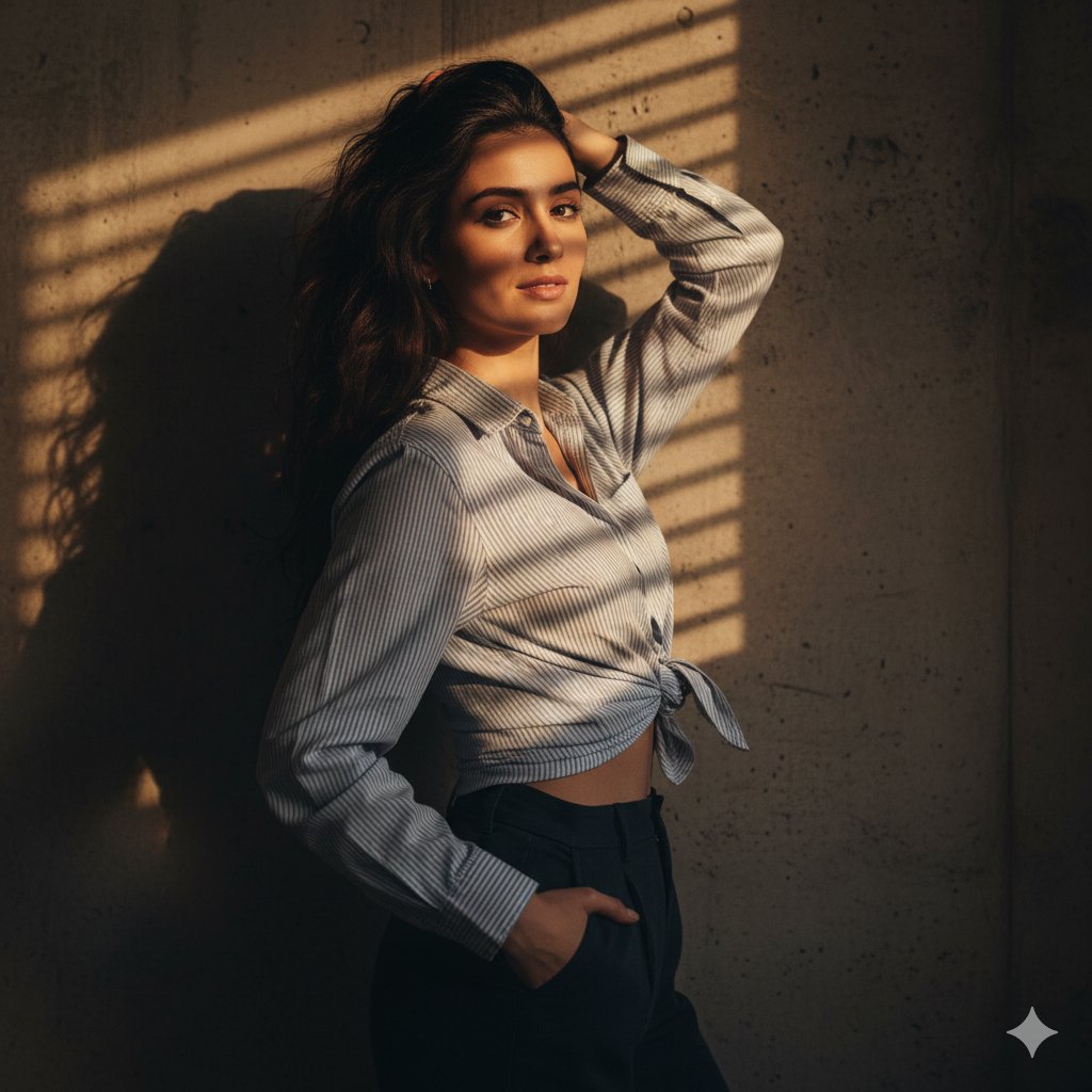 超现实主义电影镜头中的年轻女子