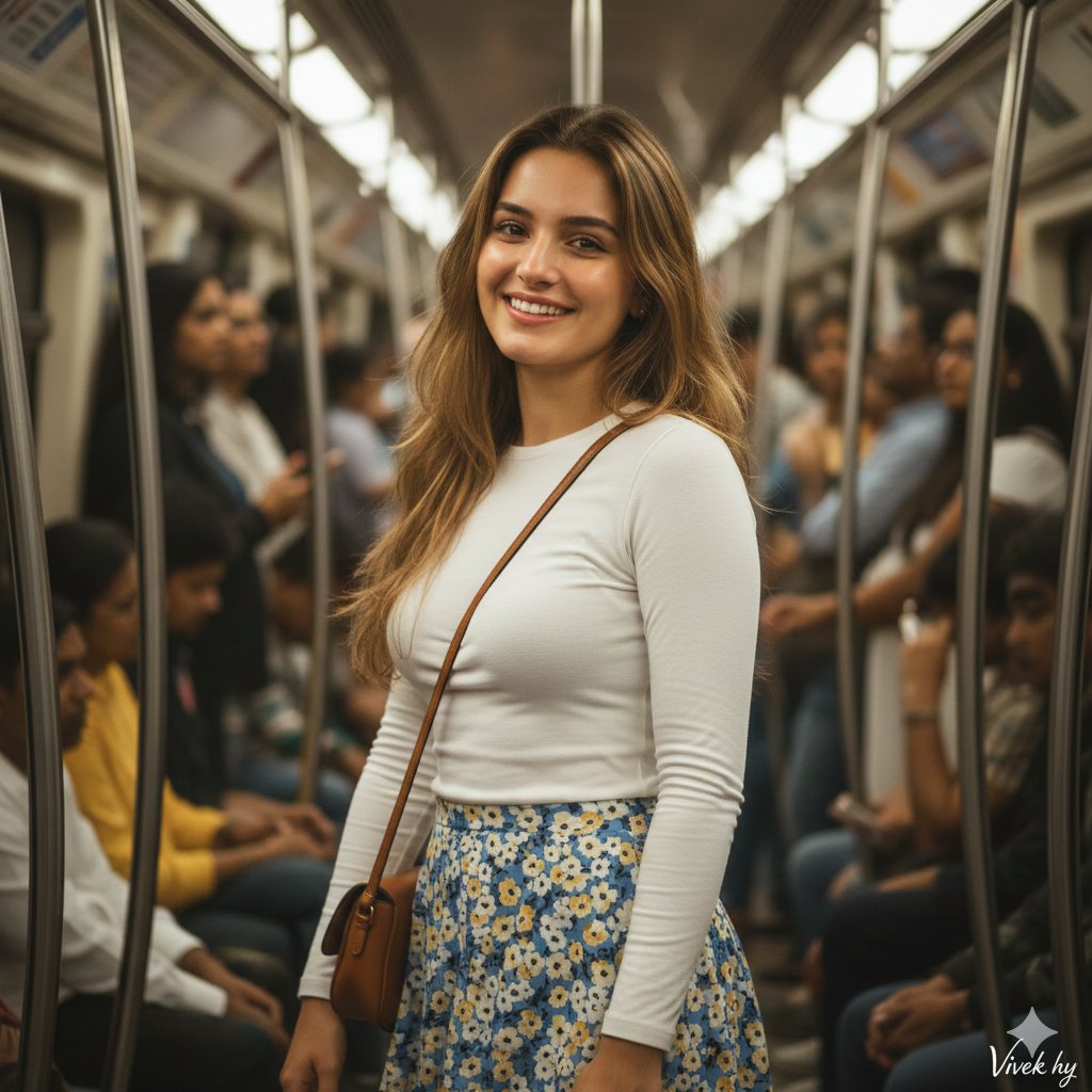 地铁偶遇&mdash;&mdash;微笑的女孩