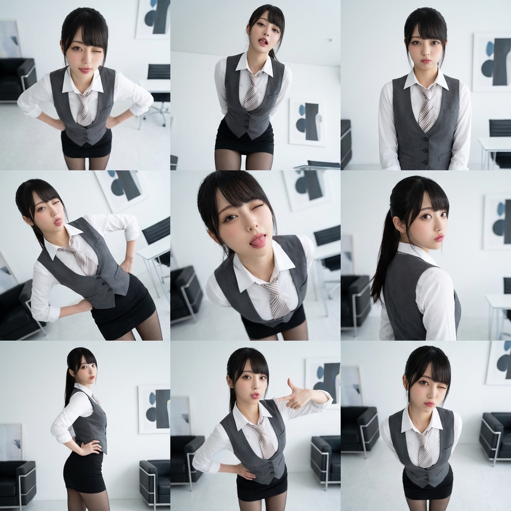 现代简约萌系照片网格