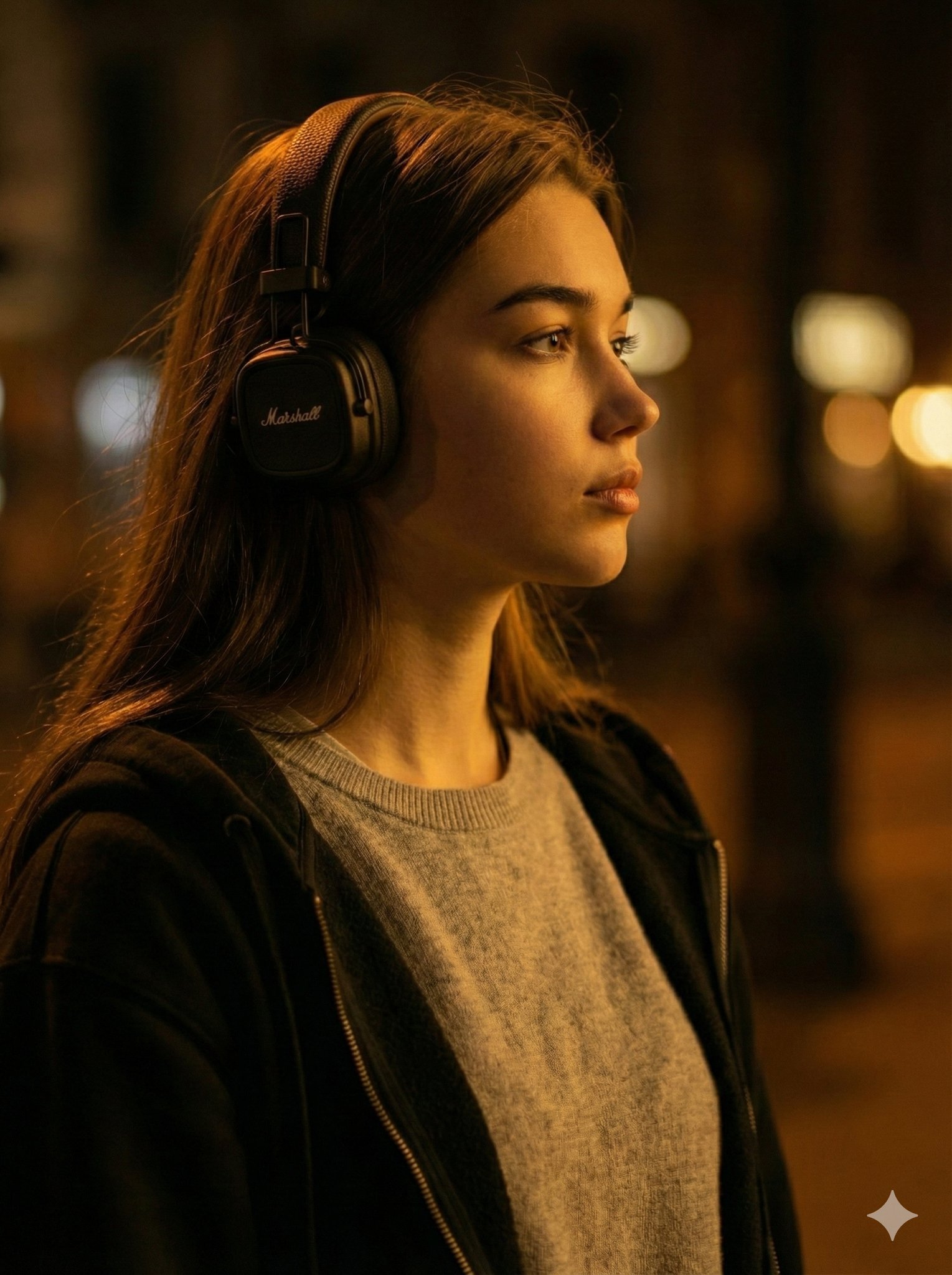 忧郁电影感写实肖像