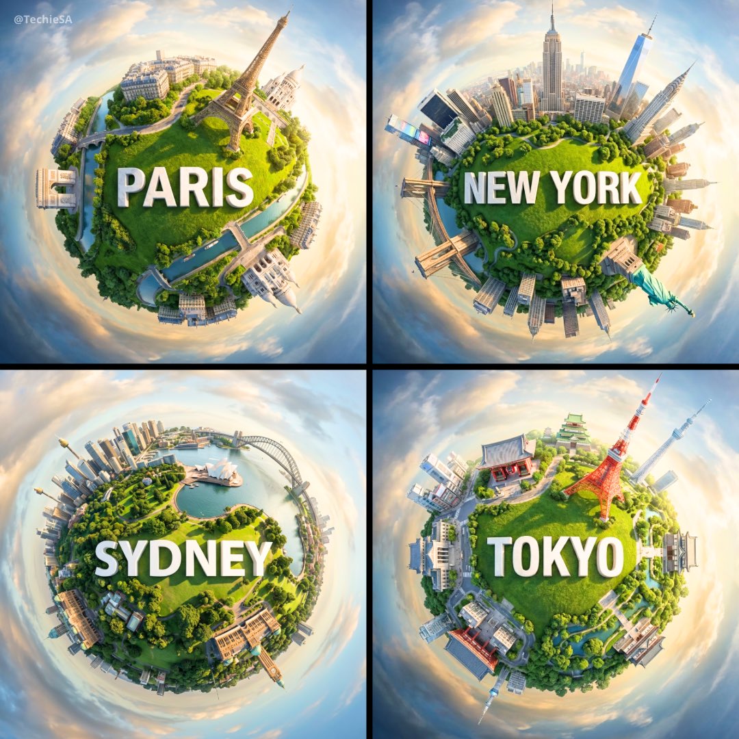 NANO BANANA PRO 的城市行星