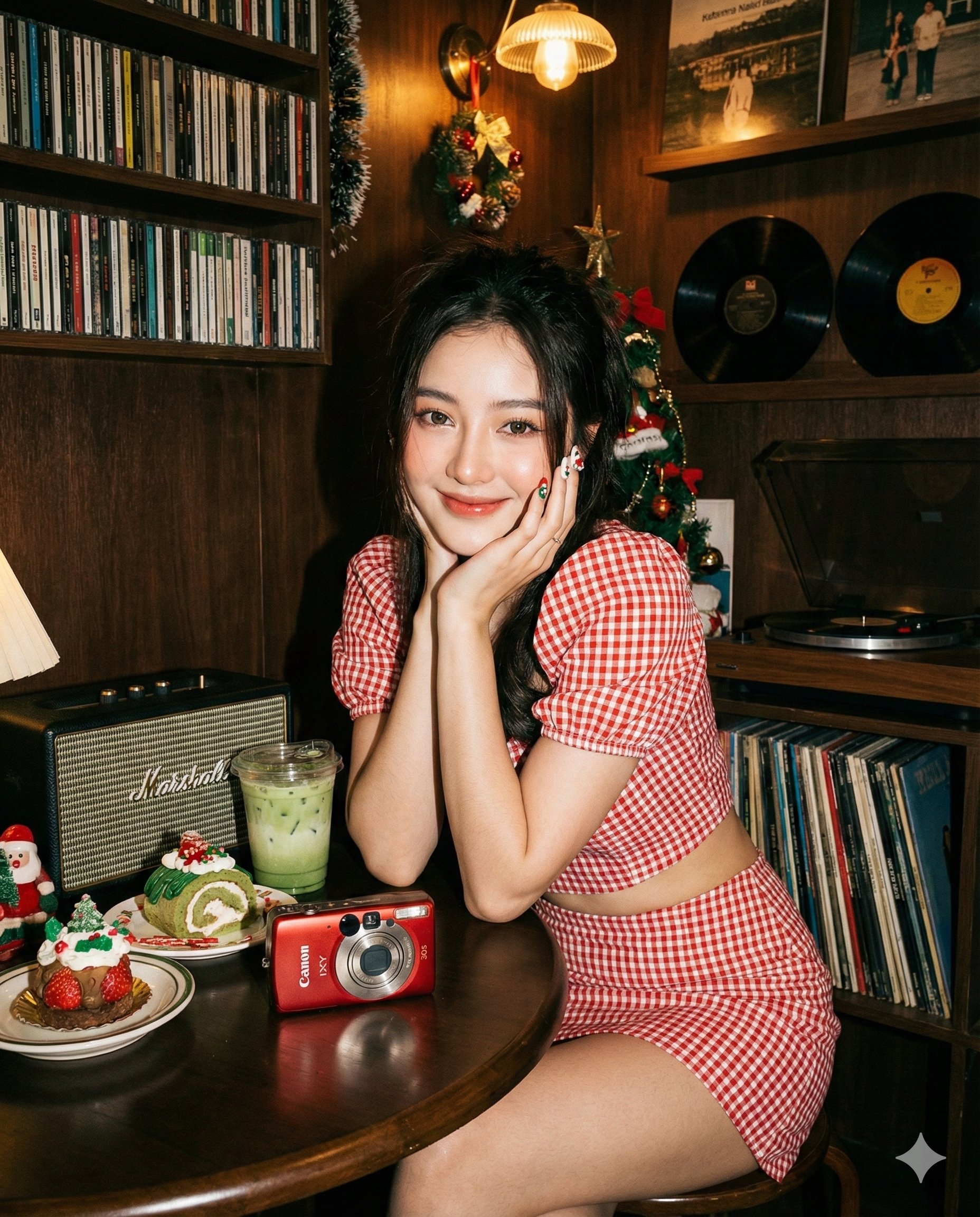 复古风格亚洲女性肖像